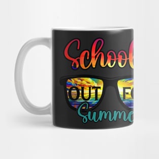 Cute Retro Last Day Of School Schools Out For Summer Teacher Mug